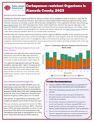 Carbapenem-Resistant Organisms in Alameda County, 2023 Fact Sheet Thumbnail