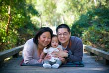 Asian couple with baby