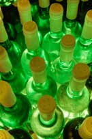Green Alcohol Bottles