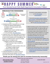 Immunization Newsletter thumbnail