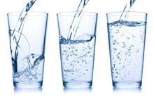 3 glasses of drinking water