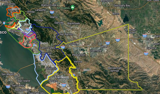 Outreach Zones for Alameda County Street Health